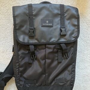 Victorinox Black Flip-top Laptop Backpack